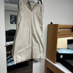 Cream maxi denim skirt